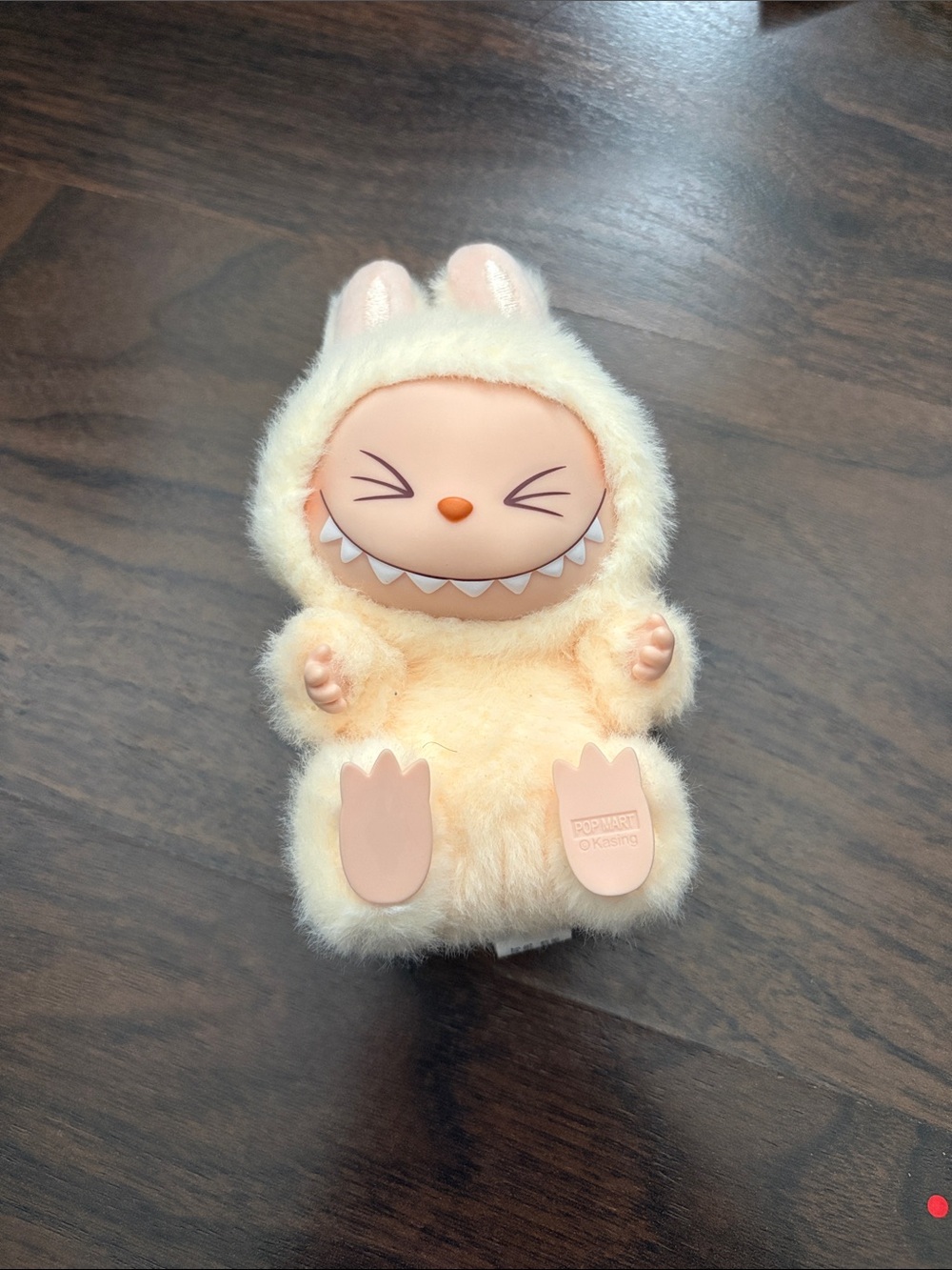 Plush Cream Labubu Keychain Toy